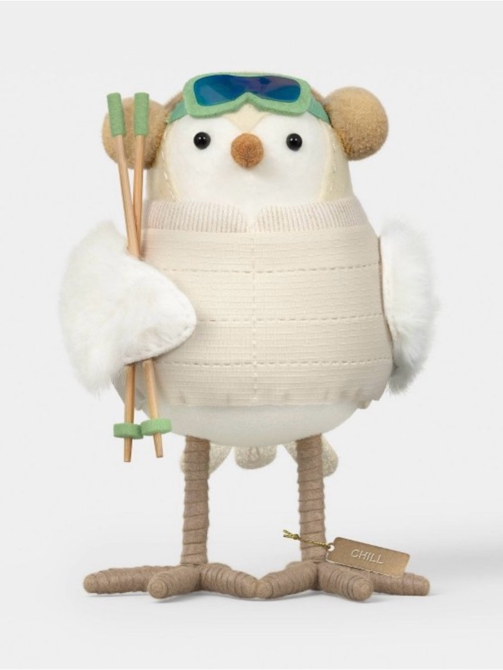 Target Featherly Friends ‘Chill’ Bird Ski Bird Figurine Goggles Winter Decor